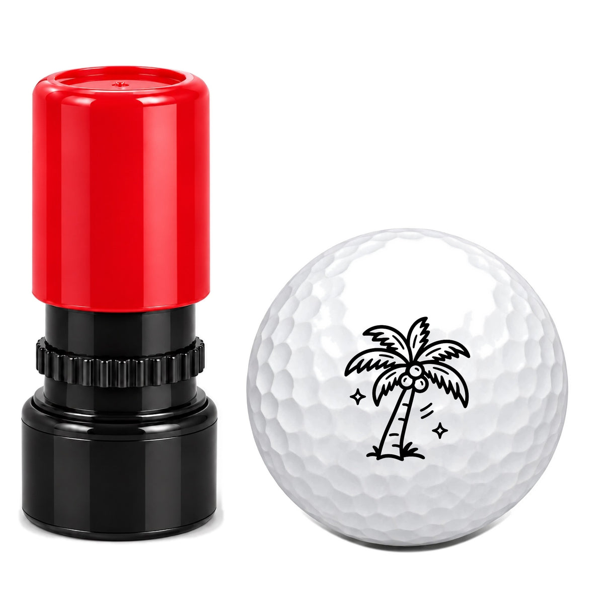 Nature Theme Golf Ball Stamp - Coconut Tree | Pre-Inked
