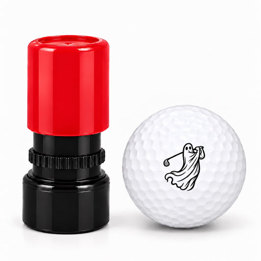 Space Theme Golf Ball Stamp - Ghost, Robot, UFO, Astronaut, Alien | Pre-Inked