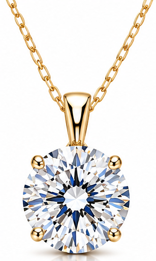 Round 1.5ct lab-grown diamond necklace