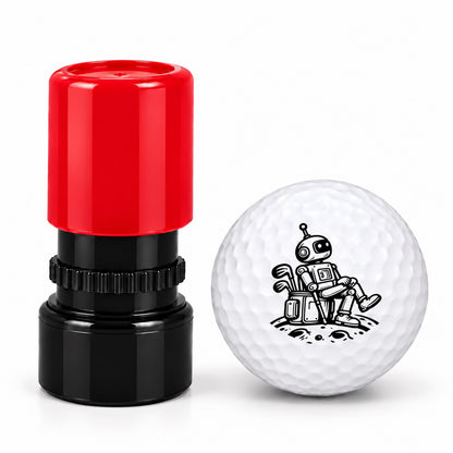 Space Theme Golf Ball Stamp - Ghost, Robot, UFO, Astronaut, Alien | Pre-Inked