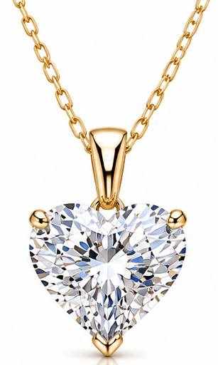 Heart 1.5ct lab-grown diamond necklace