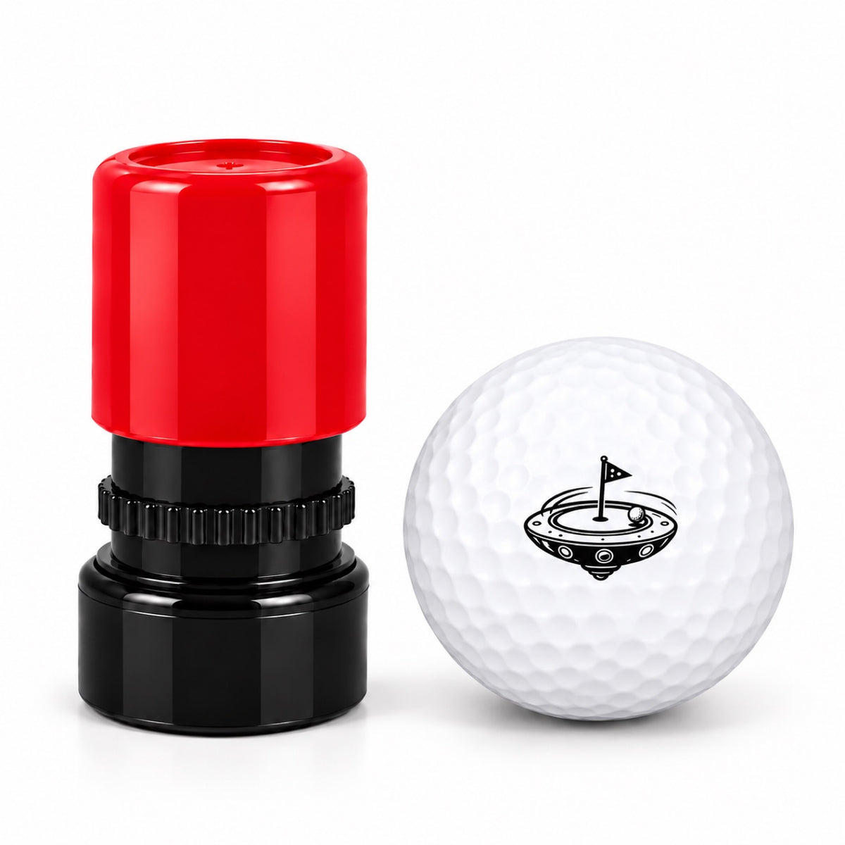 Space Theme Golf Ball Stamp - Ghost, Robot, UFO, Astronaut, Alien | Pre-Inked