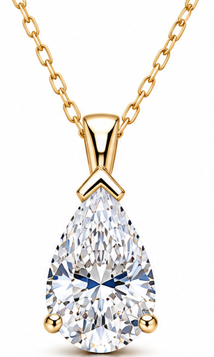 Pear 1.5ct lab-grown diamond necklace