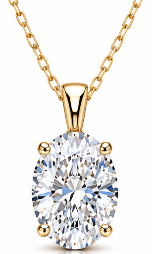 Oval 1.5ct lab-grown diamond necklace