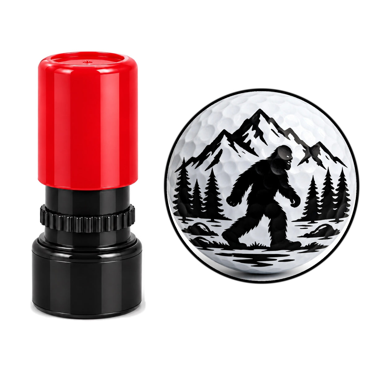 Bigfoot Golf Ball Stamp – Sasquatch Edition (8 Designs)