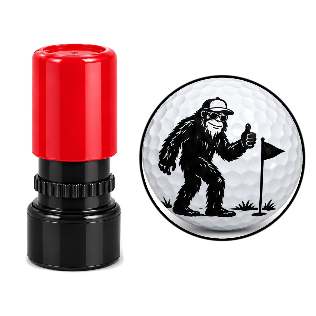 Bigfoot Golf Ball Stamp – Sasquatch Edition (8 Designs)