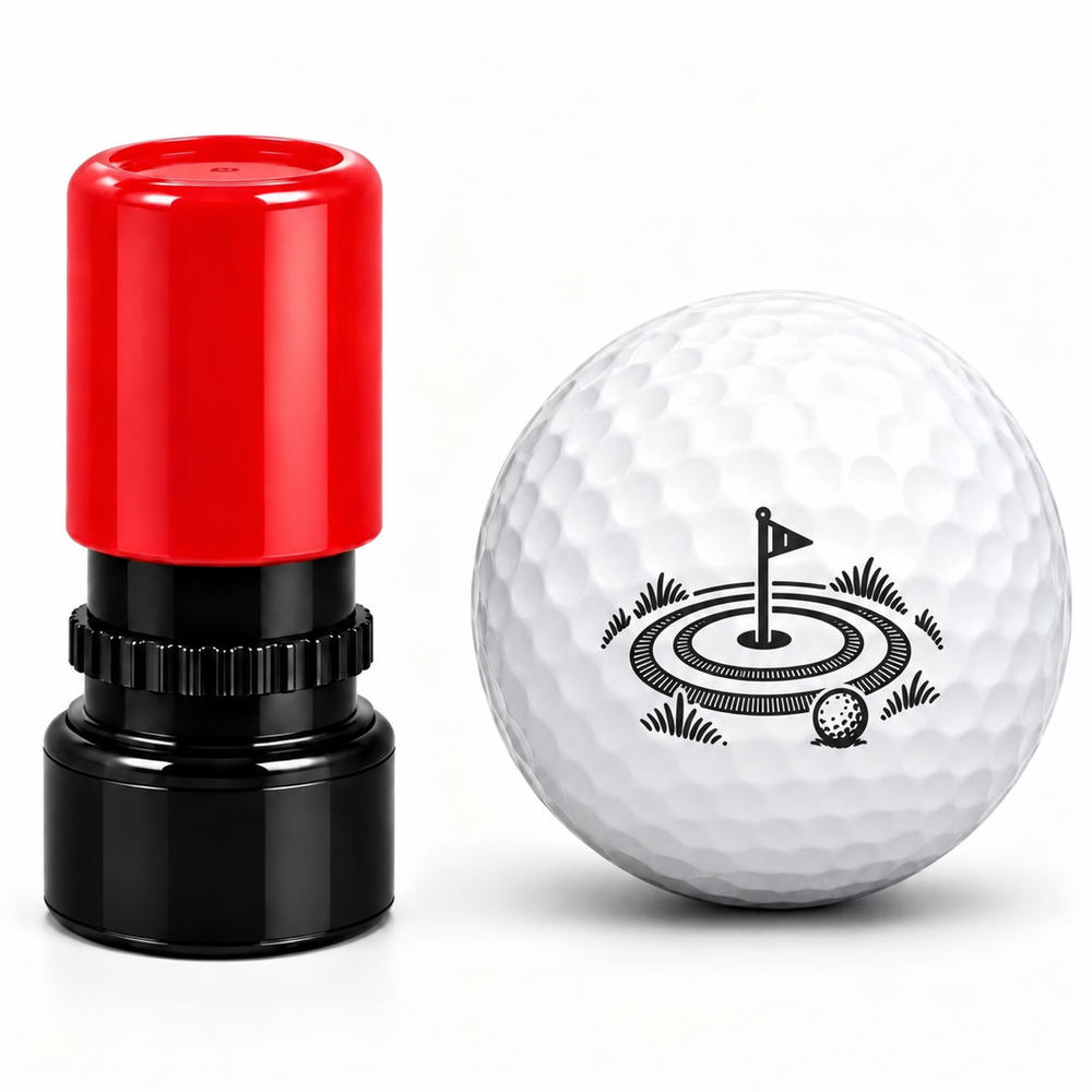 Space Theme Golf Ball Stamp - Ghost, Robot, UFO, Astronaut, Alien | Pre-Inked