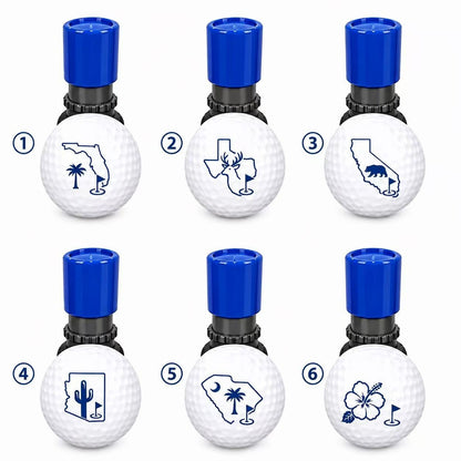 State Golf Ball Marker Stamp Designs