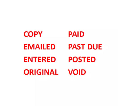 Rectangle Business PAID pre-Inked Stamps Custom Text