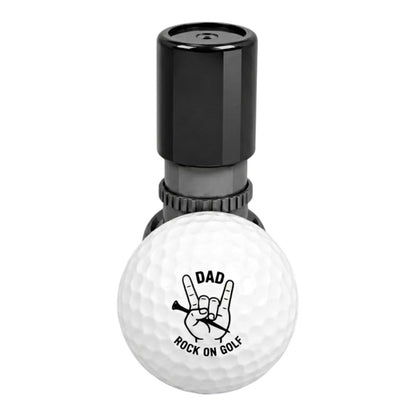Dad Rock On Golf Ball Stamper Funny Father’s Day stamp Golf Gift for Dad Golfer