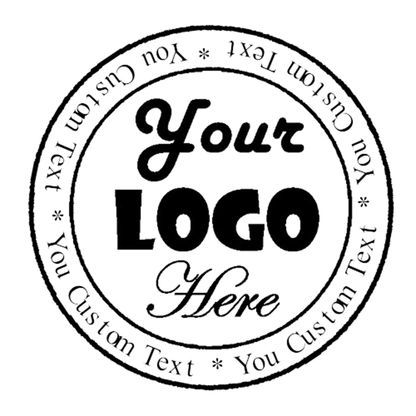 Round Border Self-Inking Stamp with 3 Lines  - Customized Business Logo Stamper