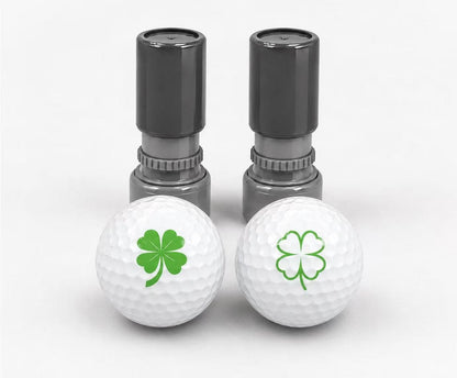 2pack Golf Ball Stamp Four Leaf Clover Waterproof Quick Dry Ink Stamp Golf Gift
