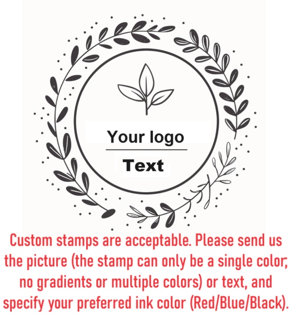Design Formatting request Pre-Inked Stamp Custom picture and text