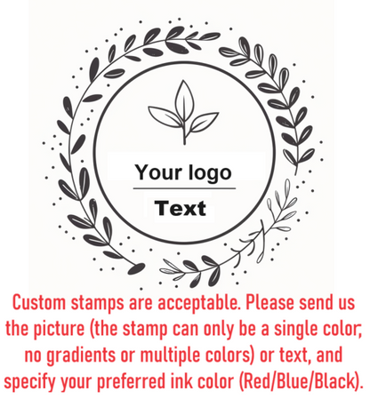 Design Formatting request Pre-Inked Stamp Custom picture and text