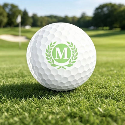 Initial Letter A-Z With Custom Name Pre-Inked Stamp for Golf Ball