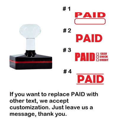 Rectangle Business PAID pre-Inked Stamps Custom Text
