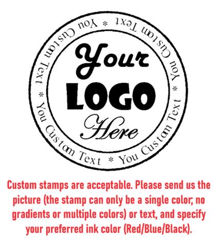 Round Border Self-Inking Stamp with 3 Lines  - Customized Business Logo Stamper