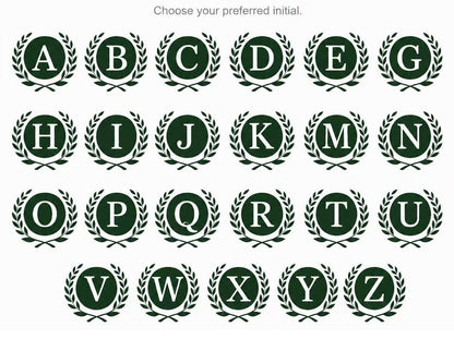 Initial Letter A-Z With Custom Name Pre-Inked Stamp for Golf Ball