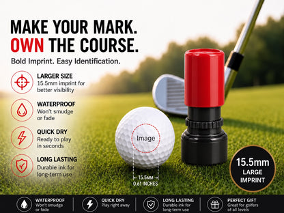 Funny Hand Gesture Golf Ball Stamp Marker, Quick-Dry Self-Inking Golf Ball Stamp