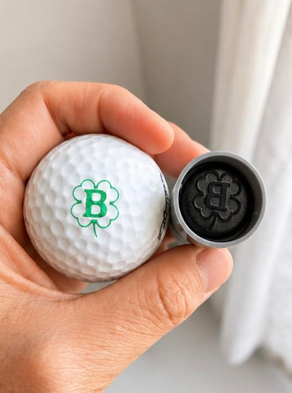 Initial Letter Golf Ball Stamp - Reusable Waterproof Golf Ball Marker for Easy Identification, Custom Golf Accessory Gift for Dad, Men & Golfers, Birthday or Fathers Day (Initial02)