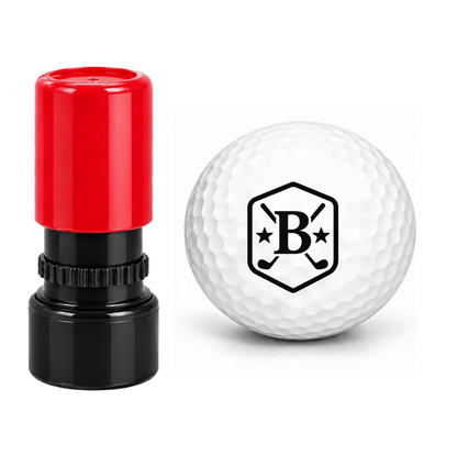 Personalized Golf Ball Monogram Letter A-Z Crossed Clubs Shield Golfer Gift