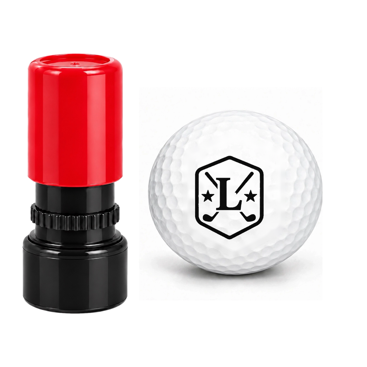 Personalized Golf Ball Monogram Letter A-Z Crossed Clubs Shield Golfer Gift
