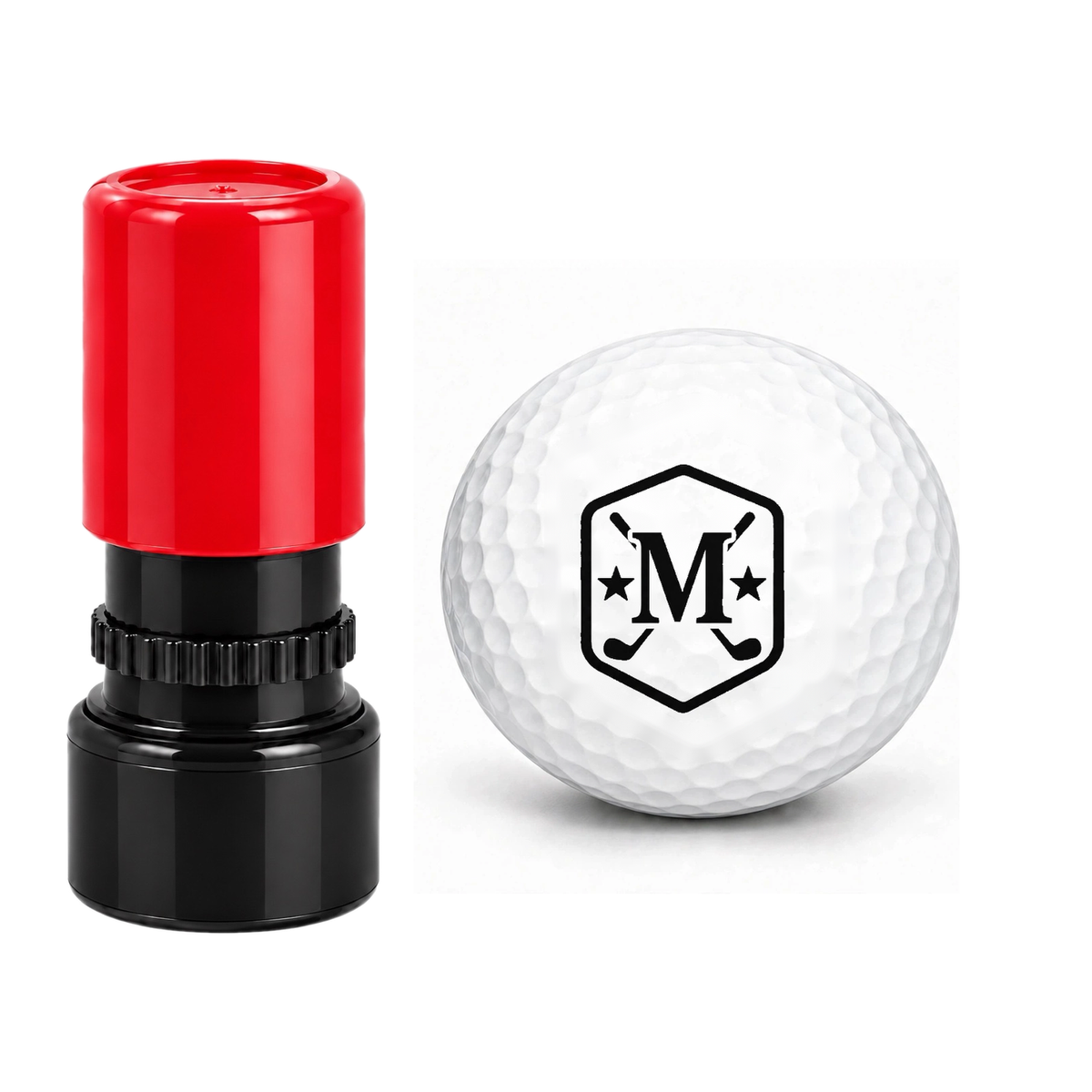 Personalized Golf Ball Monogram Letter A-Z Crossed Clubs Shield Golfer Gift