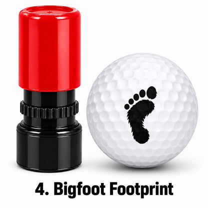 Bigfoot Cartoon Golf Ball Stamp