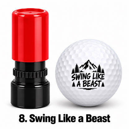 Bigfoot Cartoon Golf Ball Stamp
