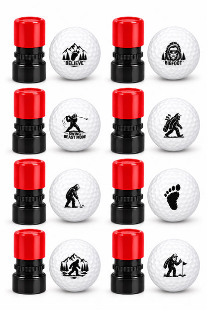 Bigfoot Golf Ball Stamp – Sasquatch Edition (8 Designs)