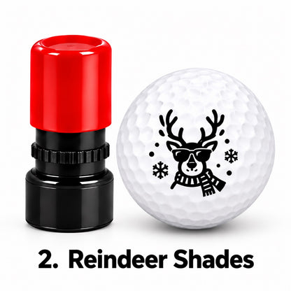 Christmas Golf Ball Stamp