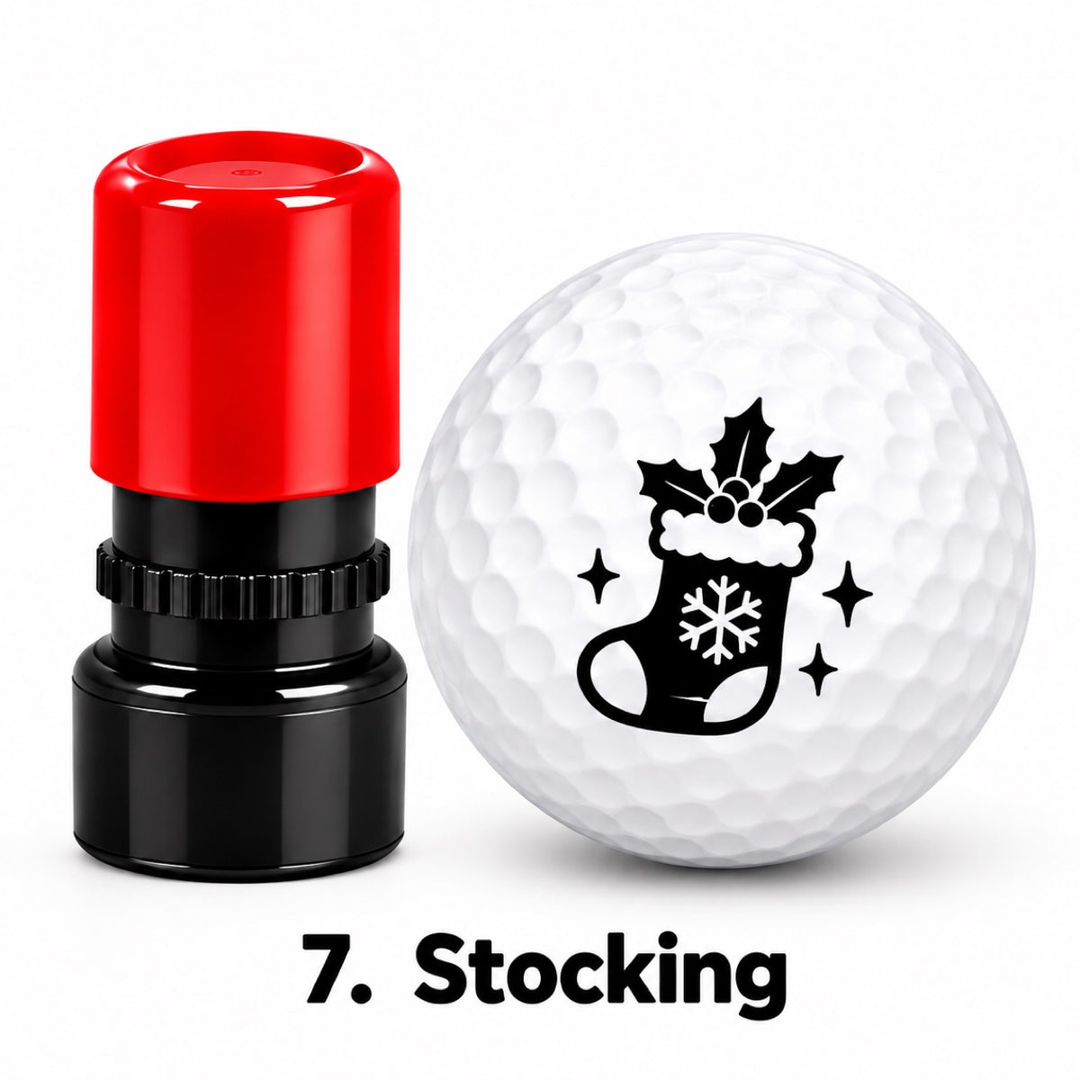 Christmas Golf Ball Stamp