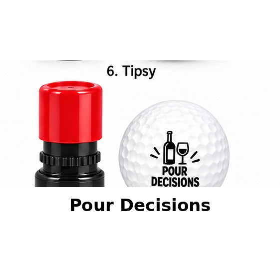 Drinks Golf Ball Stamp – 19th Hole Edition (8 Designs)