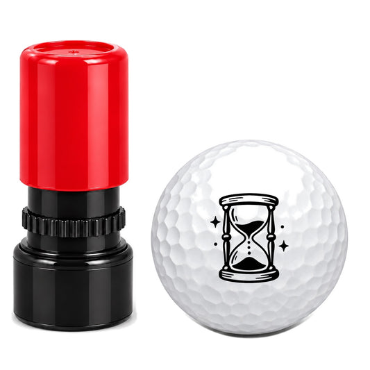 Hourglass Golf Ball Marker Stamp