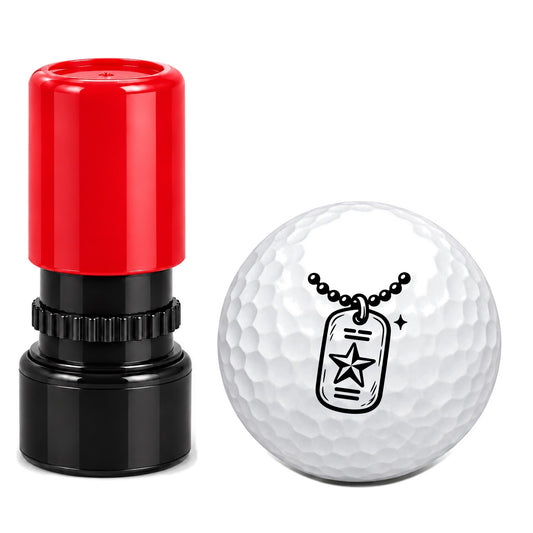 Star Tag Golf Ball Marker Stamp