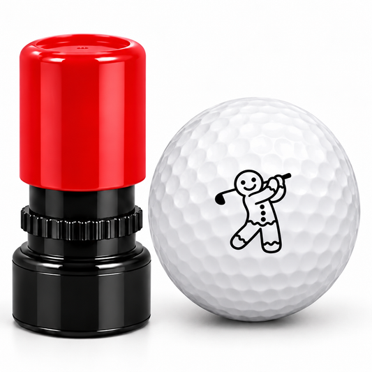 Gingerbread Golfer Christmas Golf Ball Stamp Pre-Inked Waterproof Marker Xmas Golfer Gift
