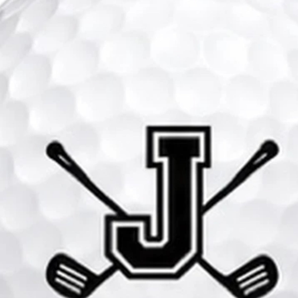 Personalized Golf Ball Monogram Letter A-Z Crossed Clubs Shield Golfer Gift