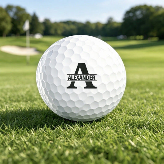 Letter A-Z With Custom Name Pre-Inked Stamp for Golf Ball