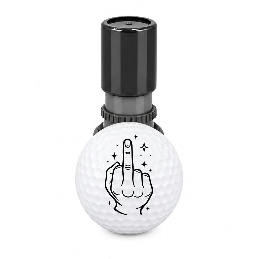 Funny Hand Gesture Golf Ball Stamp Marker, Quick-Dry Self-Inking Golf Ball Stamp