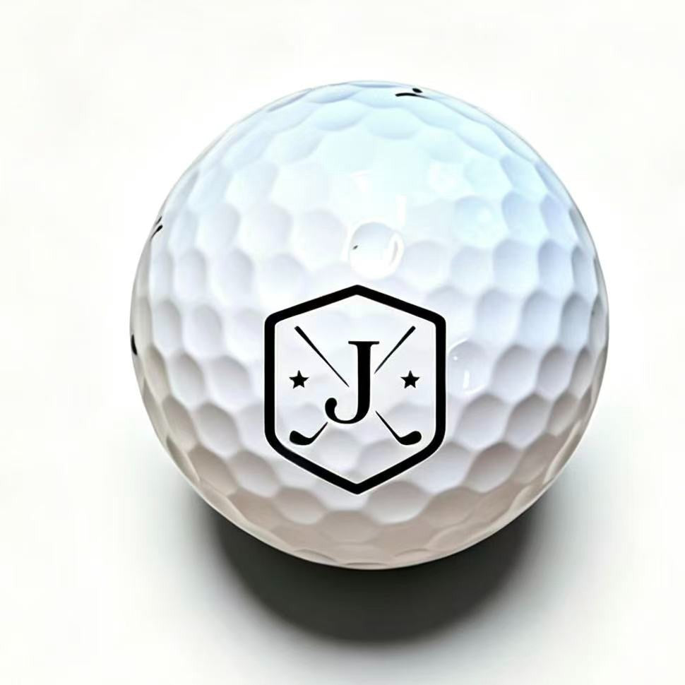 Personalized Golf Ball Monogram Letter A-Z Crossed Clubs Shield  Golfer Gift