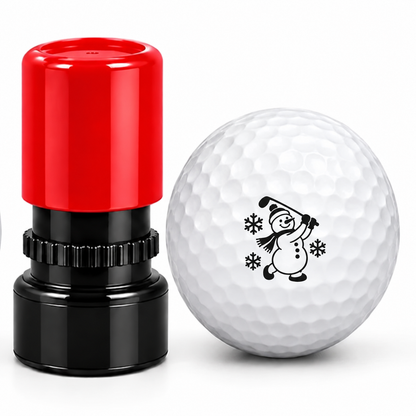 Snowman Golfer Christmas Golf Ball Stamp Pre-Inked Waterproof Marker Xmas Golfer Gift