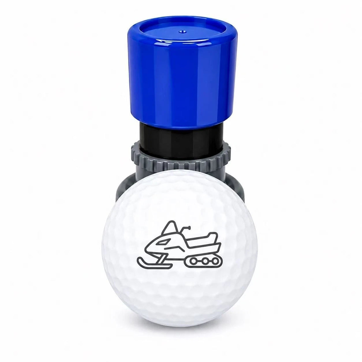 Snowmobile Golf Ball Stamp