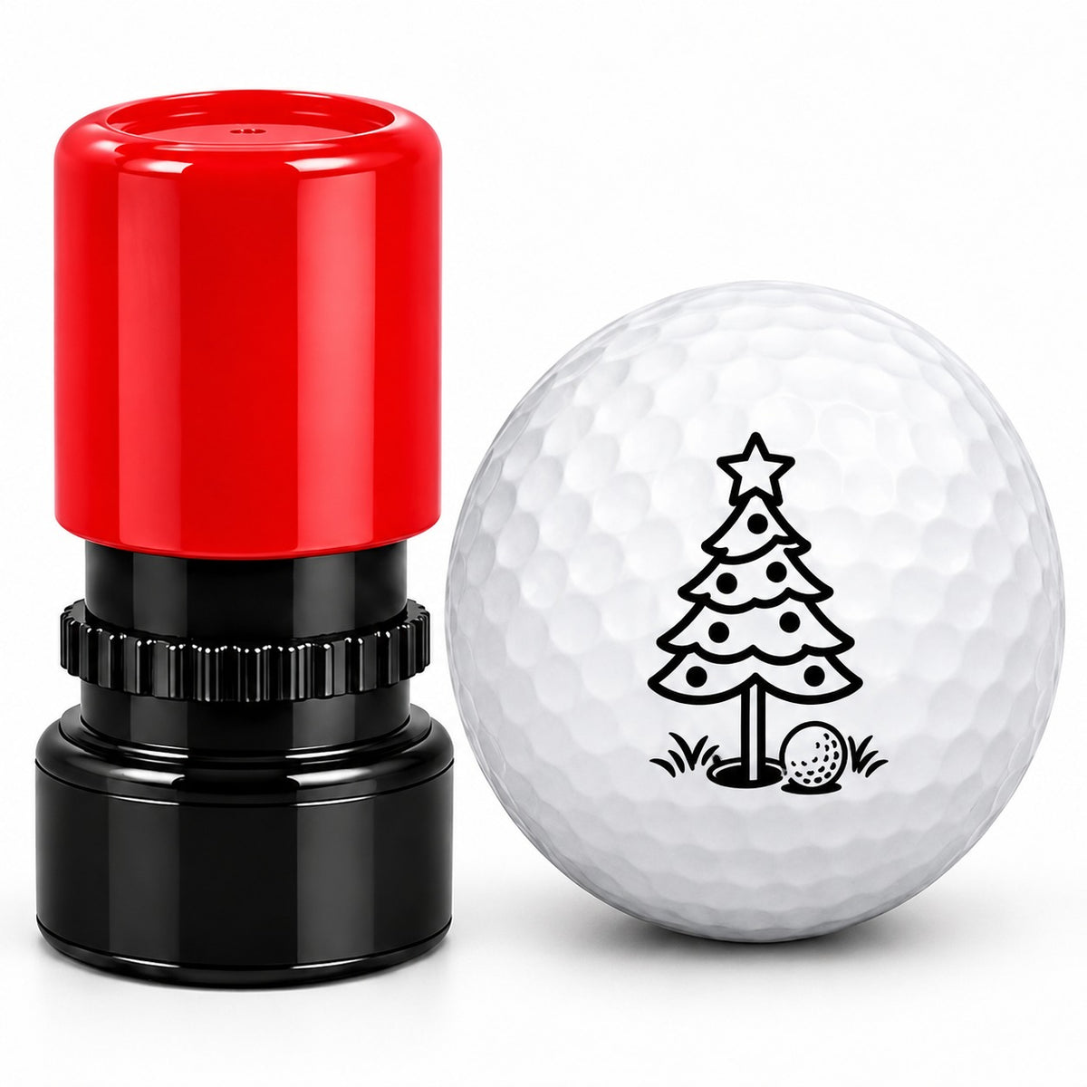 Christmas Tree Christmas Golf Ball Stamp Pre-Inked Waterproof Marker Xmas Golfer Gift